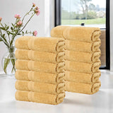 Smart Dry Zero Twist Cotton Medium Weight Face Towels, Set of 12