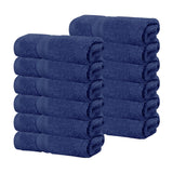 Smart Dry Zero Twist Cotton Medium Weight Face Towels, Set of 12