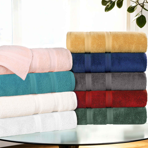 Smart Dry Zero Twist Cotton Medium Weight Hand Towels, Set of 6