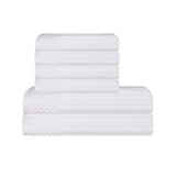 Soho Cotton Ribbed Textured Absorbent Hand and Bath Towel Set