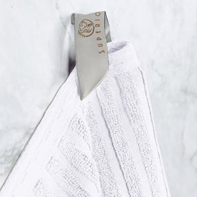 Soho Cotton Ribbed Textured Absorbent Hand and Bath Towel Set