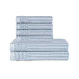 Soho Cotton Ribbed Textured Absorbent Hand and Bath Towel Set
