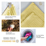 Soho Cotton Ribbed Textured Absorbent Hand Towel and Bath Sheet Set