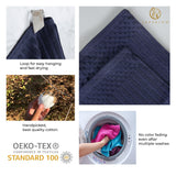 Soho Cotton Ribbed Textured Absorbent Hand Towel and Bath Sheet Set