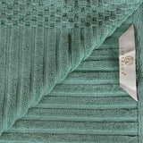 Soho Cotton Ribbed Textured Absorbent Hand Towel and Bath Sheet Set
