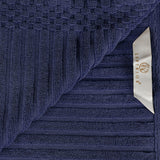 Soho Cotton Ribbed Textured Absorbent Hand Towel and Bath Sheet Set