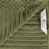 Soho Cotton Ribbed Textured Absorbent Hand Towel and Bath Sheet Set