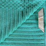 Soho Cotton Ribbed Textured Absorbent Hand Towel and Bath Sheet Set