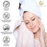 Soho Cotton Ribbed Textured Absorbent Hand Towel and Bath Sheet Set