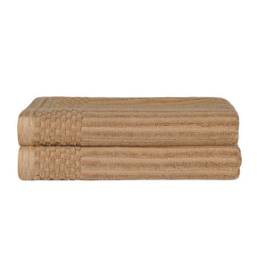 Soho Cotton Ribbed Textured Ultra-Absorbent 2 Piece Bath Towel Set