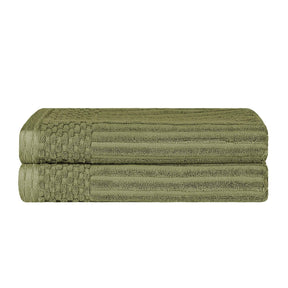 Soho Cotton Ribbed Textured Ultra-Absorbent 2 Piece Bath Towel Set