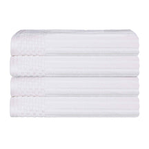 Soho Ribbed Cotton Absorbent Bath Towel Set of 4