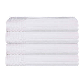 Soho Ribbed Cotton Absorbent Bath Towel Set of 4