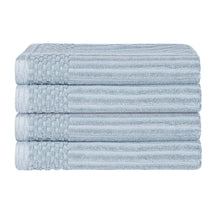Soho Ribbed Cotton Absorbent Bath Towel Set of 4