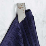 Soho Ribbed Cotton Absorbent Medium Weight 12 Piece Towel Set