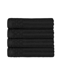 Soho Ribbed Cotton Super Absorbent 4 Piece Hand Towel Set