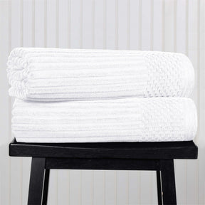 Soho Ribbed Cotton Absorbent 2 Piece Bath Sheet Towel Set