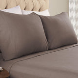 Solid Flannel Cotton Soft Fuzzy Pillowcases, Set of 2