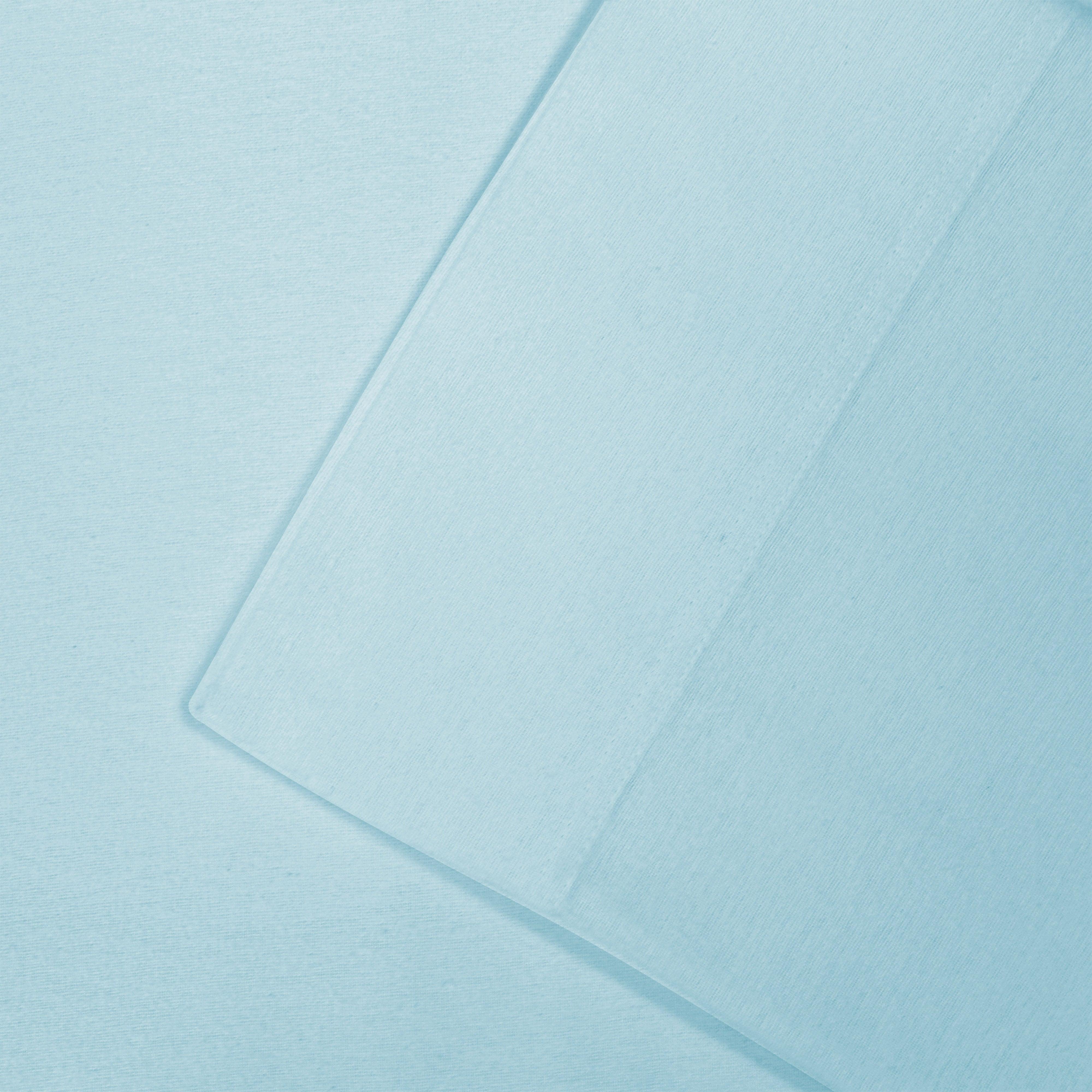 Solid Flannel Cotton Soft Fuzzy Pillowcases, Set of 2