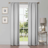 Solid Machine Washable Room Darkening Blackout Curtains, Set of 2