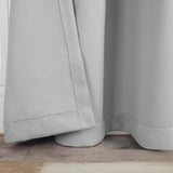 Solid Machine Washable Room Darkening Blackout Curtains, Set of 2