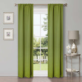 Solid Machine Washable Room Darkening Blackout Curtains, Set of 2