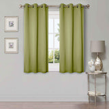 Solid Machine Washable Room Darkening Blackout Curtains, Set of 2