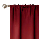 Solid Machine Washable Room Darkening Blackout Curtains, Set of 2