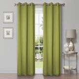 Solid Machine Washable Room Darkening Blackout Curtains, Set of 2
