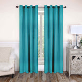 Solid Machine Washable Room Darkening Blackout Curtains, Set of 2