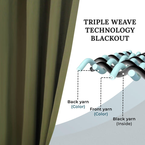 Solid Machine Washable Room Darkening Blackout Curtains, Set of 2