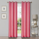 Solid Machine Washable Room Darkening Blackout Curtains, Set of 2