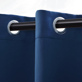 Solid Machine Washable Room Darkening Blackout Curtains, Set of 2