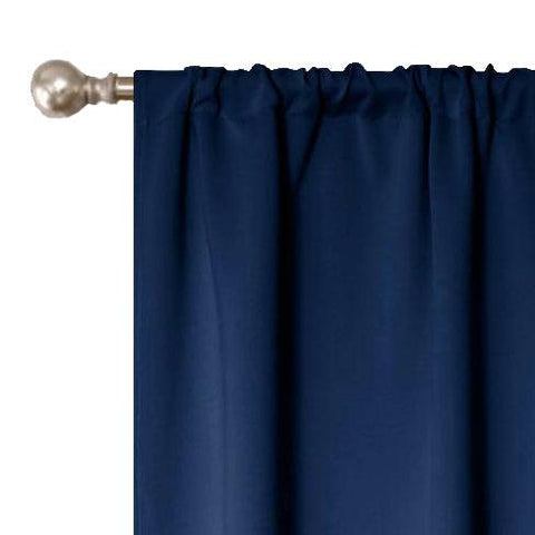 Solid Machine Washable Room Darkening Blackout Curtains, Set of 2