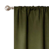Solid Machine Washable Room Darkening Blackout Curtains, Set of 2