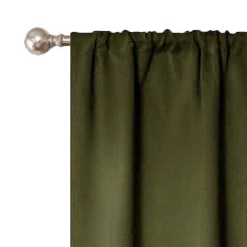 Solid Machine Washable Room Darkening Blackout Curtains, Set of 2