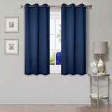 Solid Machine Washable Room Darkening Blackout Curtains, Set of 2