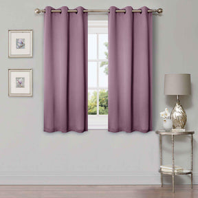 Solid Machine Washable Room Darkening Blackout Curtains, Set of 2