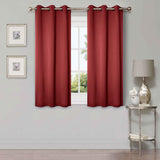 Solid Machine Washable Room Darkening Blackout Curtains, Set of 2