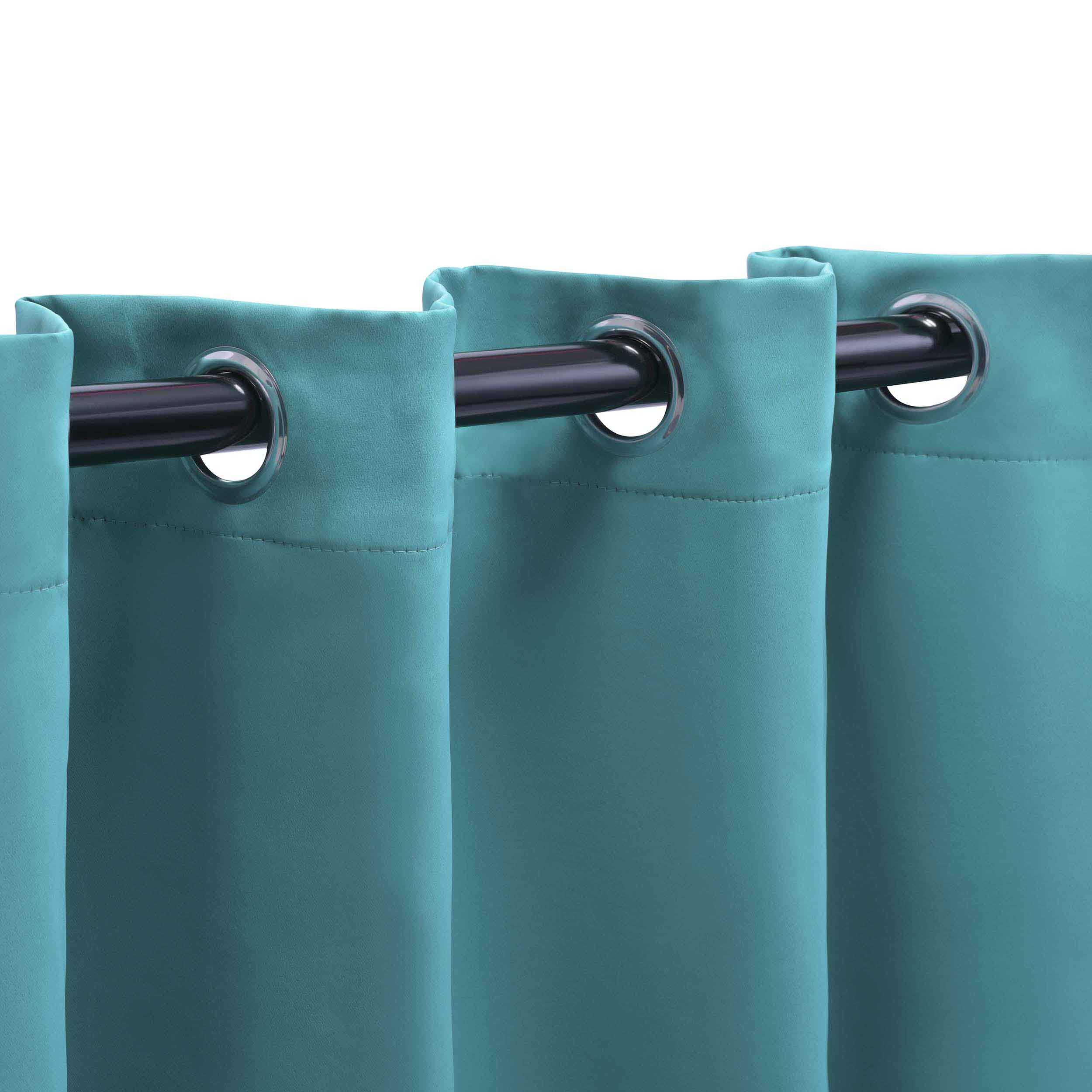Solid Machine Washable Room Darkening Blackout Curtains, Set of 2
