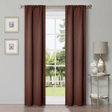 Solid Machine Washable Room Darkening Blackout Curtains, Set of 2
