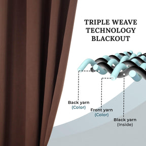 Solid Machine Washable Room Darkening Blackout Curtains, Set of 2