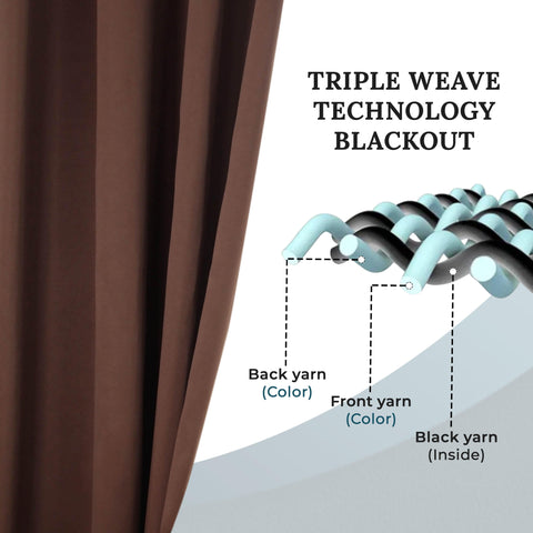 Blackout Window Curtains Solid Room Darkening Washable Set of 2