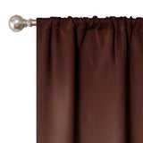 Solid Machine Washable Room Darkening Blackout Curtains, Set of 2