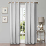 Solid Machine Washable Room Darkening Blackout Curtains, Set of 2