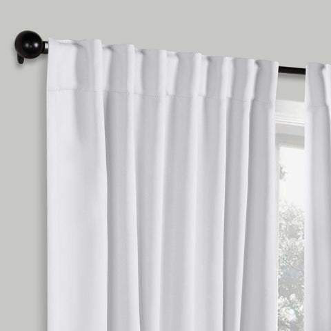 Blackout Window Curtains Solid Room Darkening Back Tab Set of 2