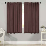 Blackout Window Curtains Solid Room Darkening Back Tab Set of 2