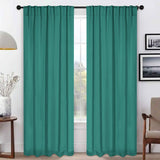Blackout Window Curtains Solid Room Darkening Back Tab Set of 2