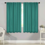 Blackout Window Curtains Solid Room Darkening Back Tab Set of 2