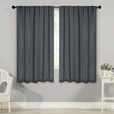 Blackout Window Curtains Solid Room Darkening Back Tab Set of 2